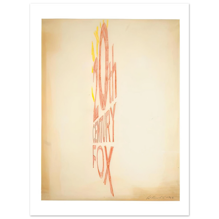 Edward Ruscha - ANGLE STUDY LARGE TRADEMARK 1962  75x100 cm / 30x40inches Fine Art Poster