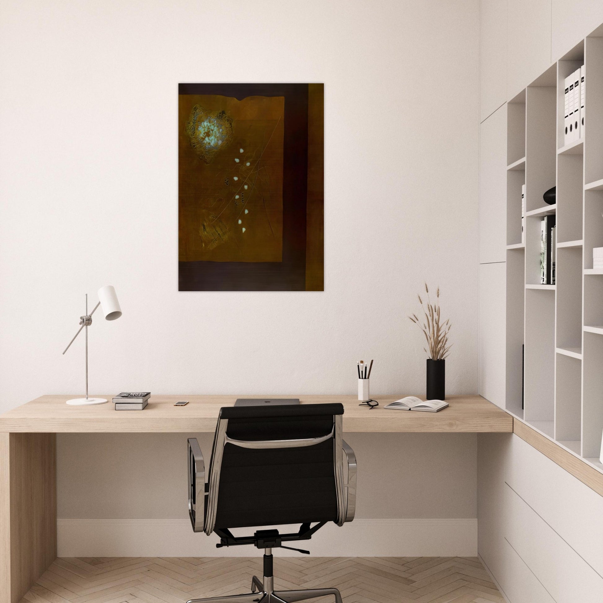 Brown Wall - 1971 - Hiroyuki Tajima Brushed Aluminum Print - 70x100 cm / 28x40 inches | Hiroyuki Tajima Aluminum Print | Hiroyuki Tajima Prints