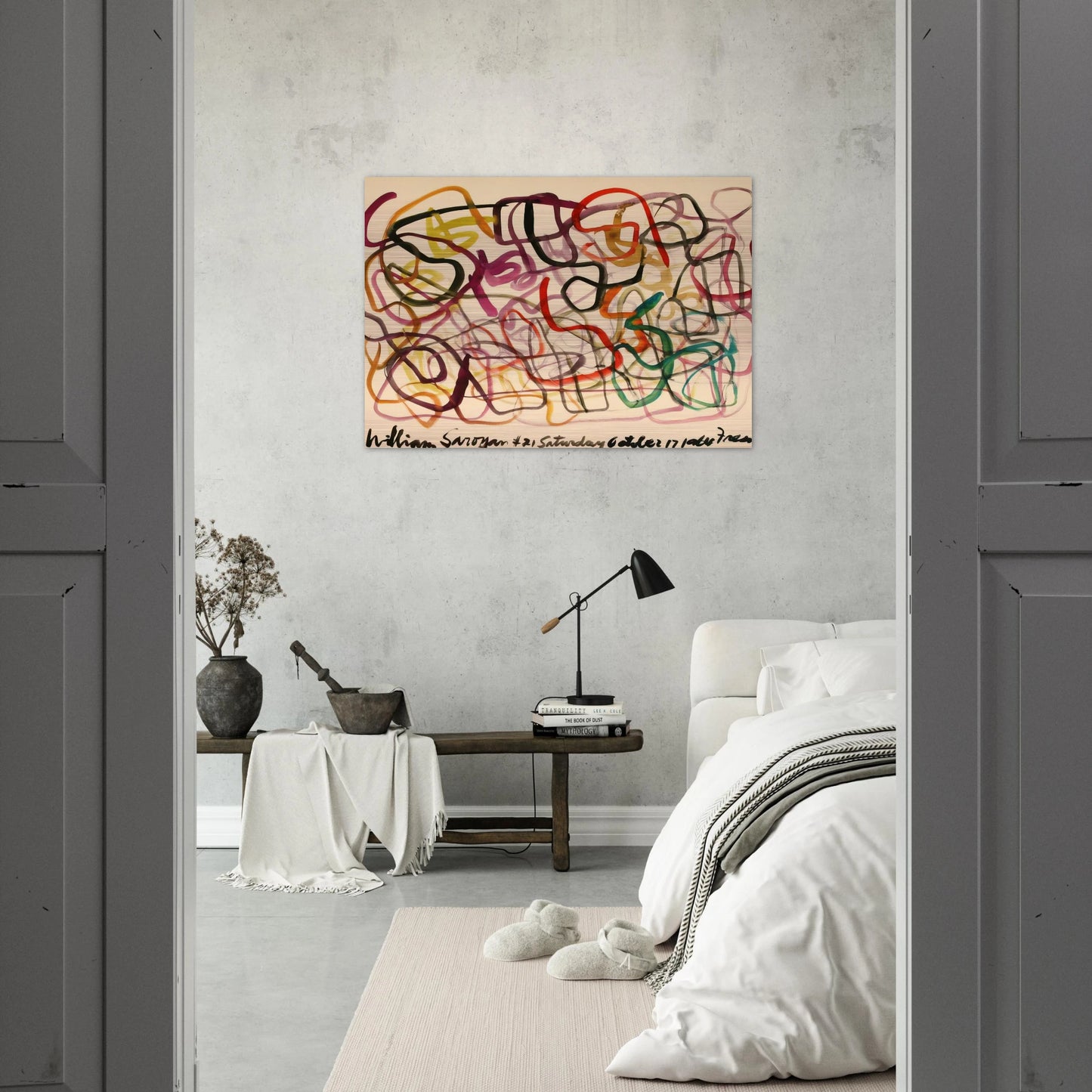 #21 Saturday October 17, 1964 Fresno - 1964 - William Saroyan Brushed Aluminum Print - 70x100 cm / 28x40 inches | William Saroyan Aluminum Print | William Saroyan Prints