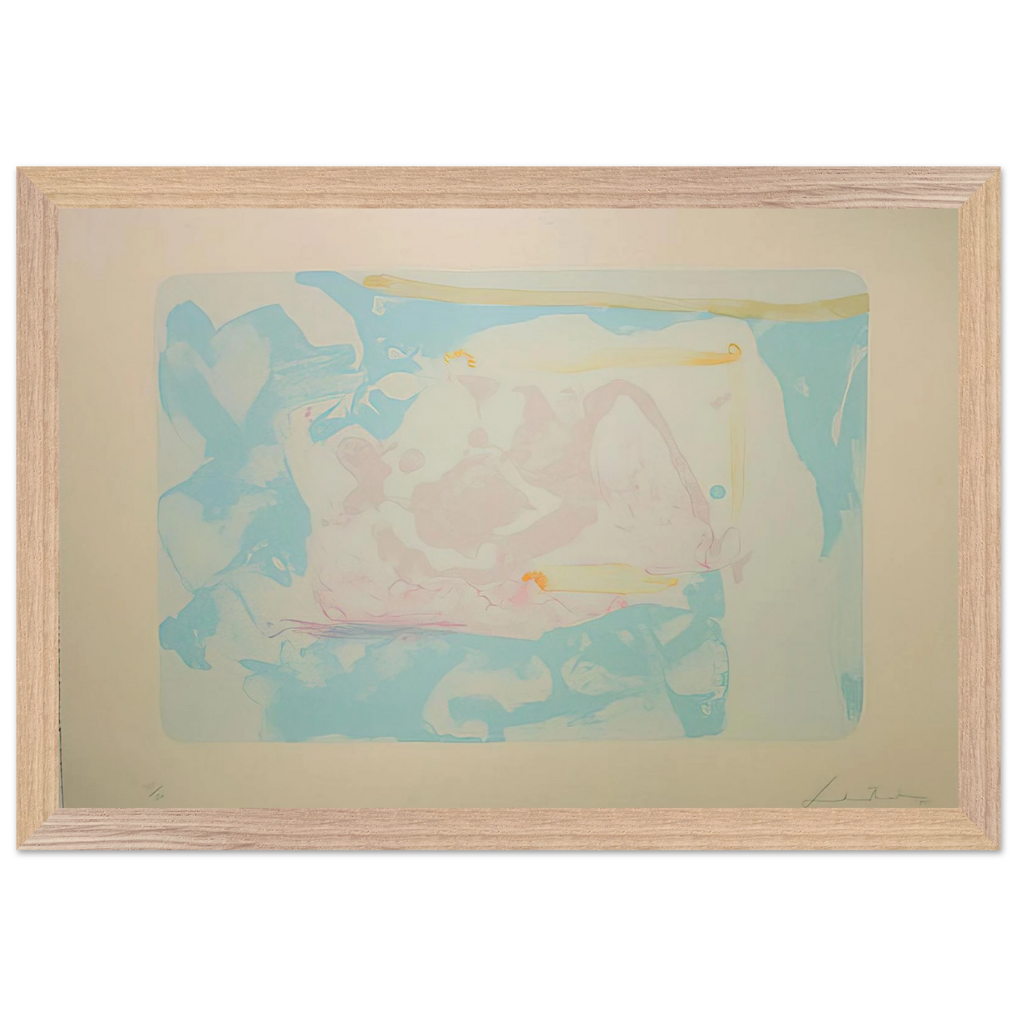 Helen Frankenthaler - Reflections III - 1995 Wall art - A3 (29.7 x 42  cm) - Fine Art Poster-canvas - -