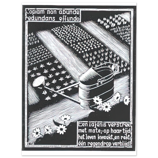 MC Escher - WATERINGCAN Wall Art - 21x29.7 cm / 8x12" - Fine Art Poster-canvas - -