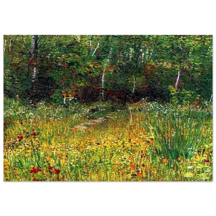 Park at Asnieres in Spring - Vincent van Gogh Brushed Aluminum Print - 70x100 cm / 28x40 inches | Vincent van Gogh Aluminum Print | Vincent van Gogh Prints