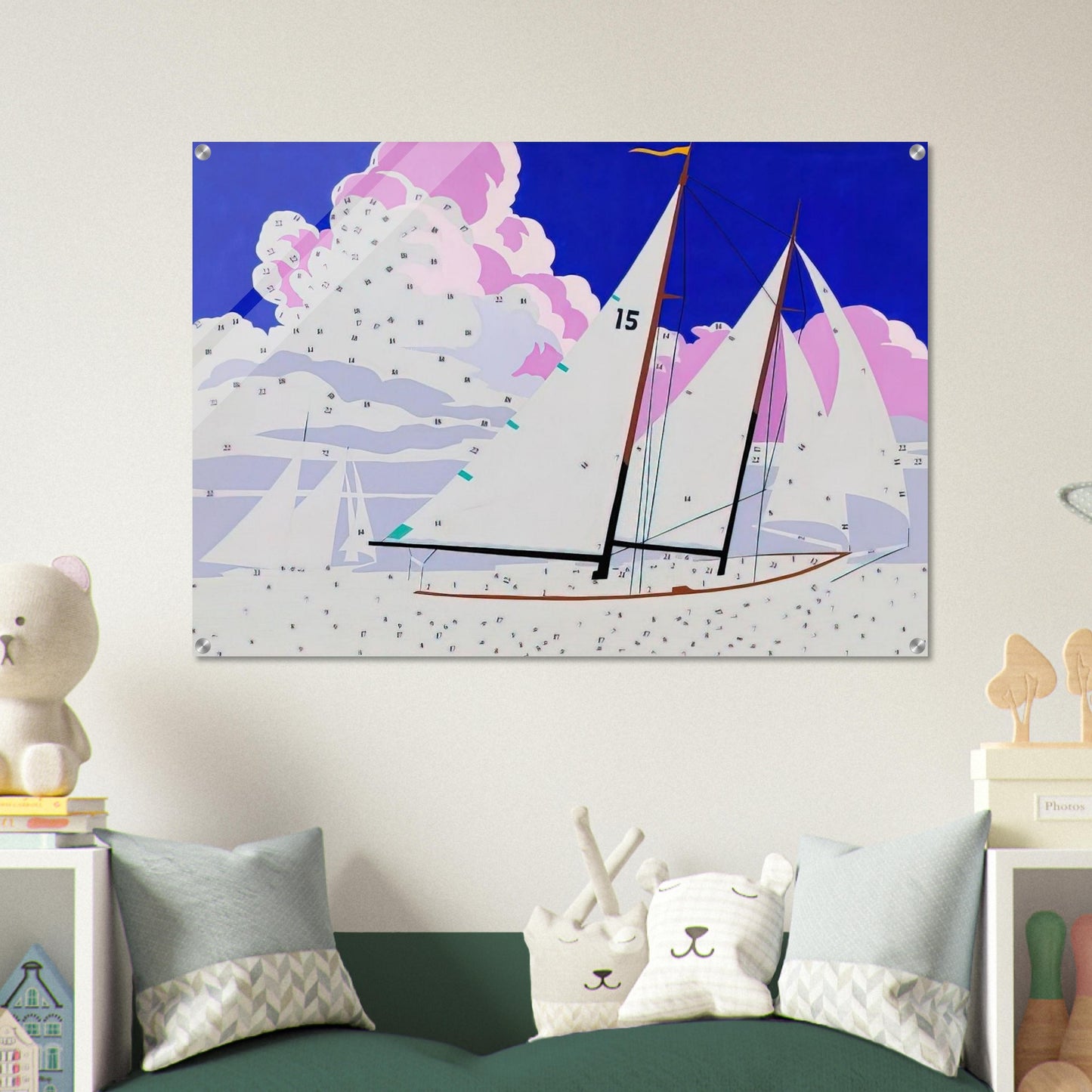 Do It Yourself  Sailboats  - Andy Warhol Acrylic Print - 70x100 cm / 28x40″ inches