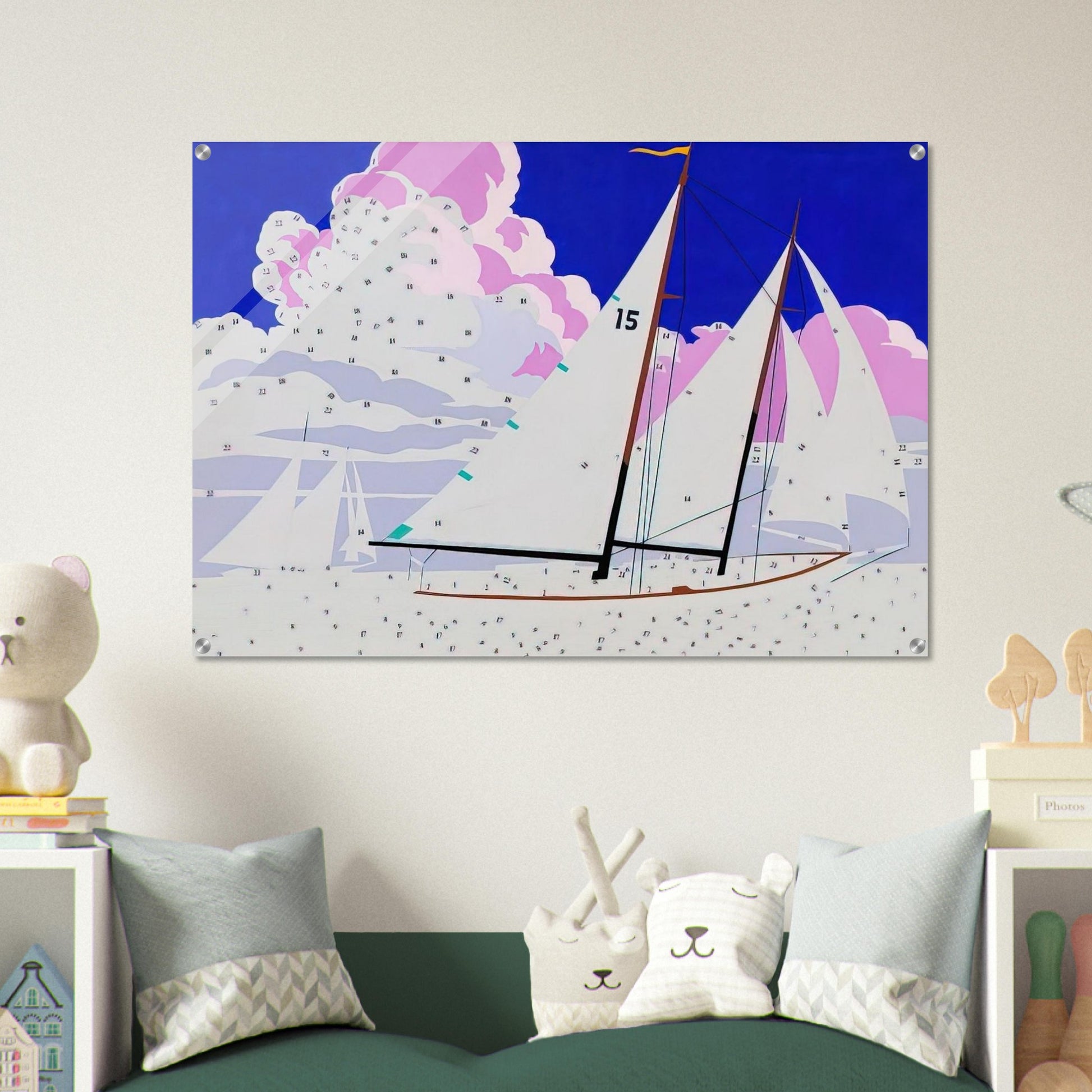 Do It Yourself  Sailboats  - Andy Warhol Acrylic Print - 70x100 cm / 28x40″ inches