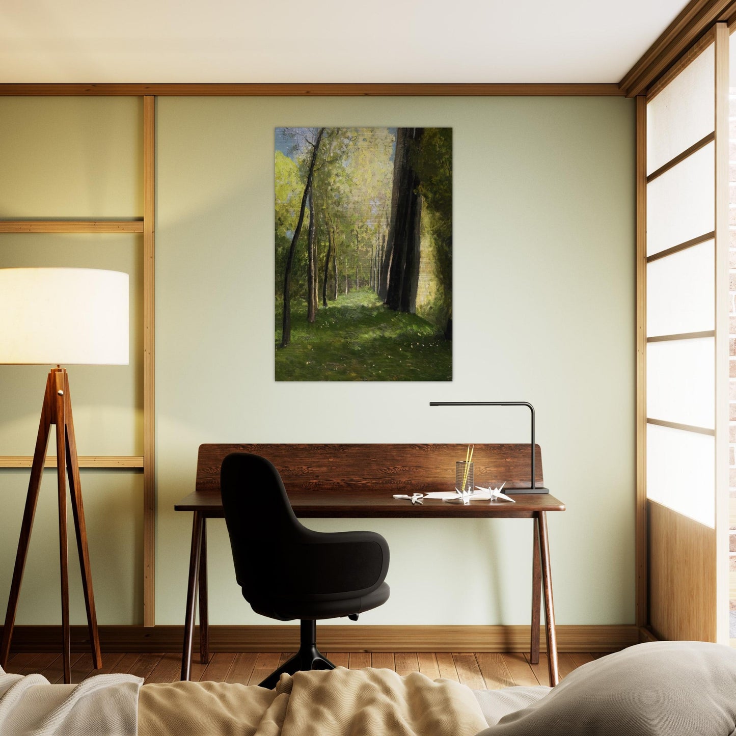 LANE OF TREES - Odilon Redon Brushed Aluminum Print - 70x100 cm / 28x40 inches | Odilon Redon Aluminum Print | Odilon Redon Prints