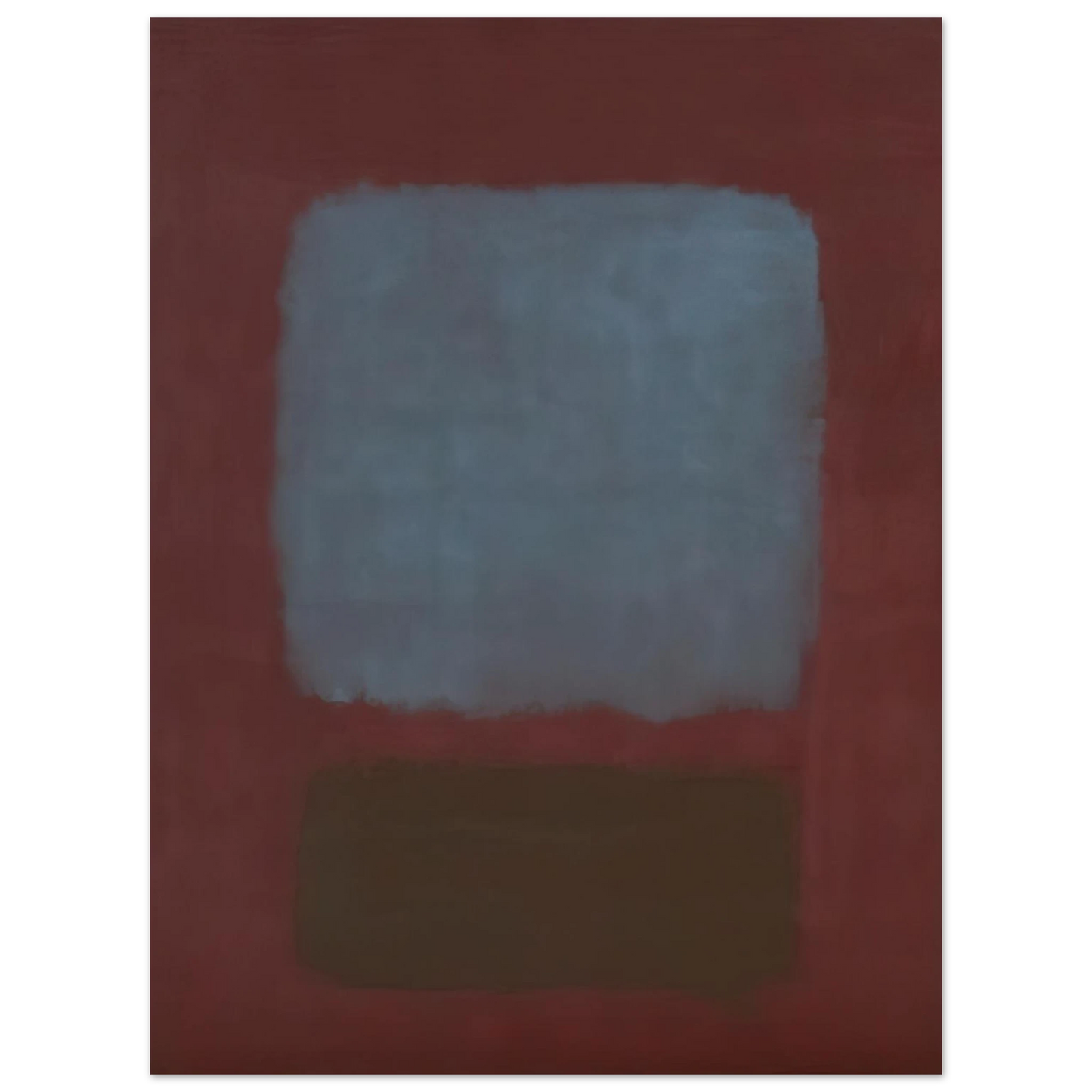 Mark Rothko - No. 37No. 19 Slate Blue and Brown on Plum - 1958 Wall Art - 21x29.7 cm / 8x12" - Fine Art Poster-canvas - -