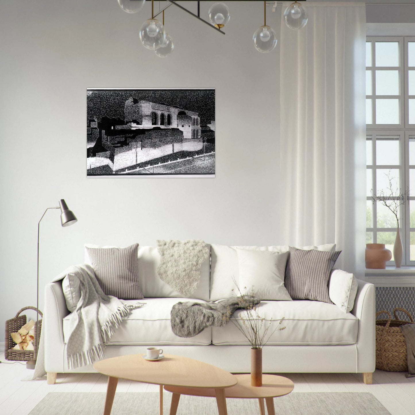 NOCTURNAL ROME BASILICA OF CONSTANTINE - MC Escher Brushed Aluminum Print - 70x100 cm / 28x40 inches | MC Escher Aluminum Print | MC Escher Prints