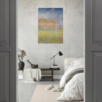 Springtime Landscape - claude monet Brushed Aluminum Print - 70x100 cm / 28x40 inches | claude monet Aluminum Print | claude monet Prints