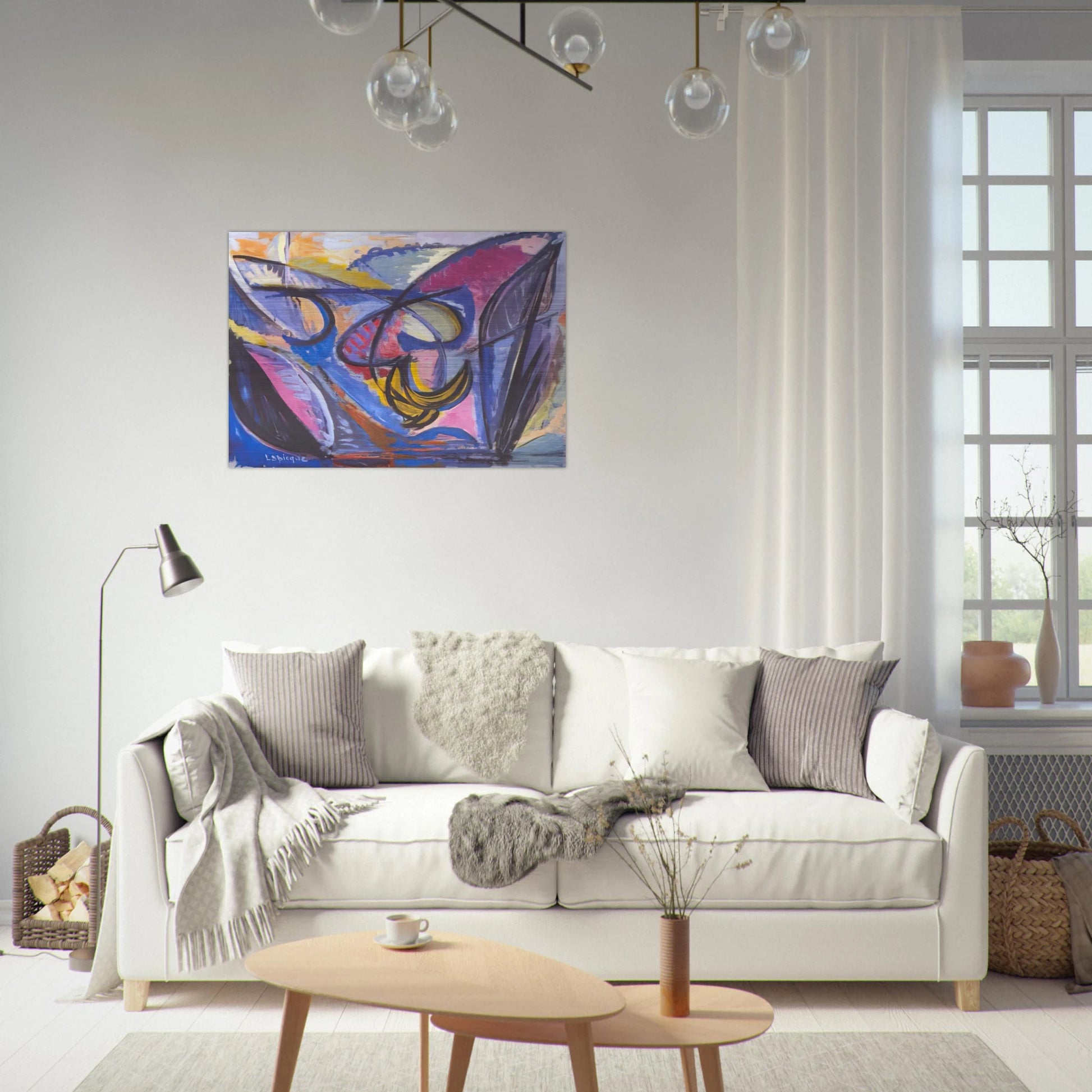 Rencontre dans la campagne - 1944 - Charles Lapicque Brushed Aluminum Print - 70x100 cm / 28x40 inches | Charles Lapicque Aluminum Print | Charles Lapicque Prints