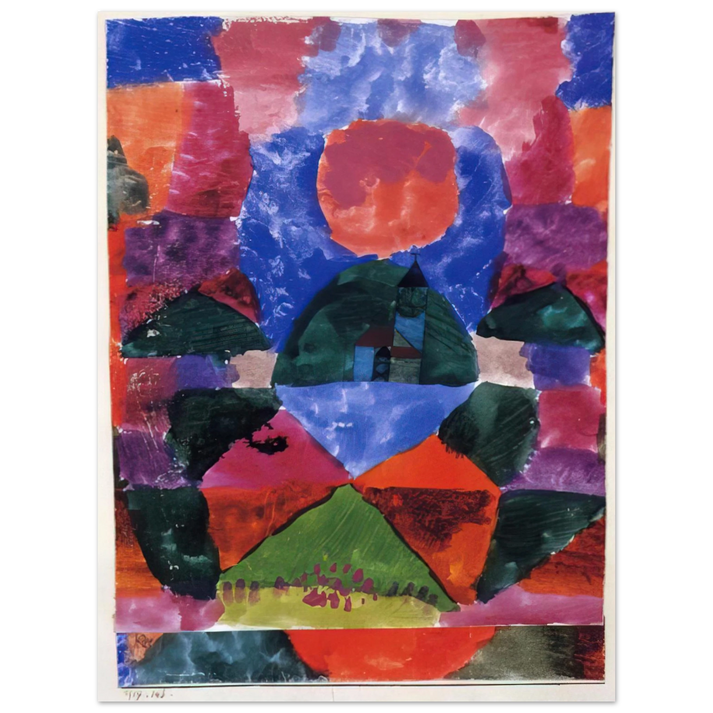 Paul Klee - A PRESSURE OF TEGERNSEE 1919  75x100 cm / 30x40inches Fine Art Poster