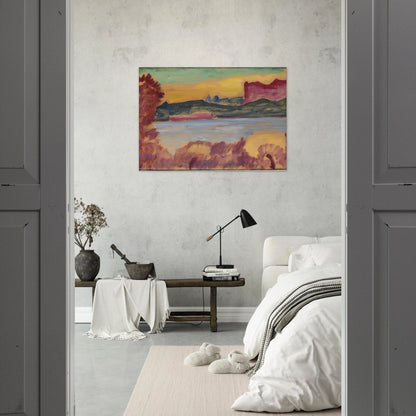 LANDSCHAFT GENFER SEE 1915 - Alexej von Jawlensky Brushed Aluminum Print - 70x100 cm / 28x40 inches | Alexej von Jawlensky Aluminum Print | Alexej von Jawlensky Prints