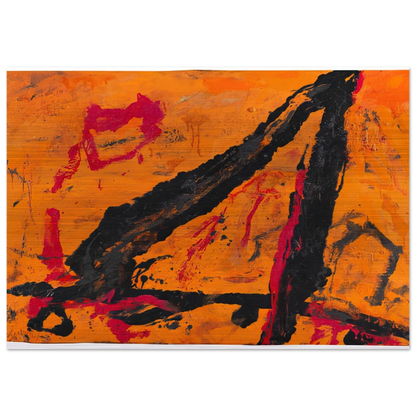 Timra - 1989 - Emil Schumacher Brushed Aluminum Print - 70x100 cm / 28x40 inches | Emil Schumacher Aluminum Print | Emil Schumacher Prints