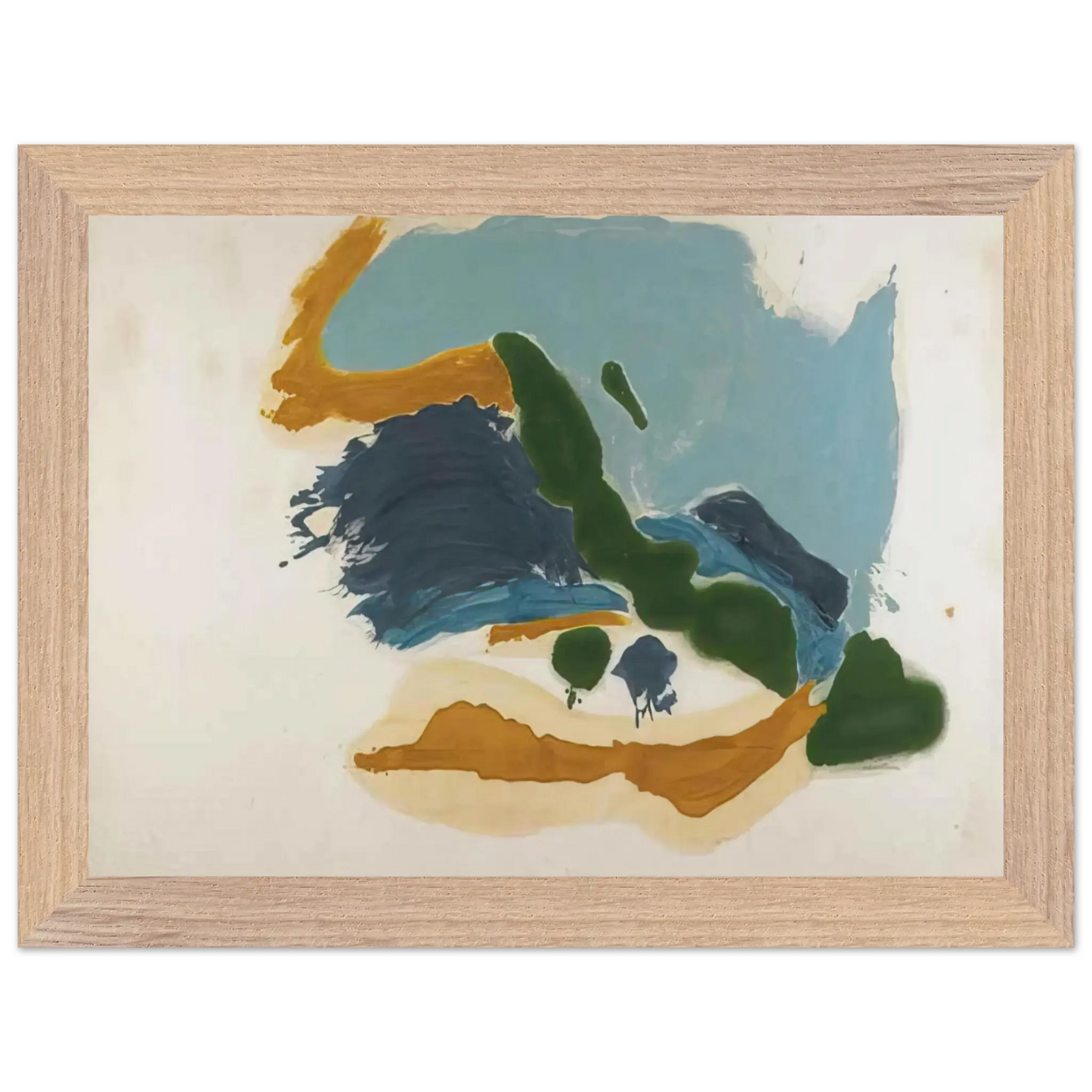 Helen Frankenthaler - Tuscany - 1963 Wall art - 27x35 cm / 11x14 Inches - Premium Wooden Framed Poster With Fine Art Paper - White frame