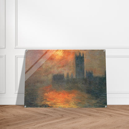 Houses of Parliament, Sunset - claude monet Acrylic Print - 70x100 cm / 28x40″ inches | claude monet Wall Art | claude monet Prints