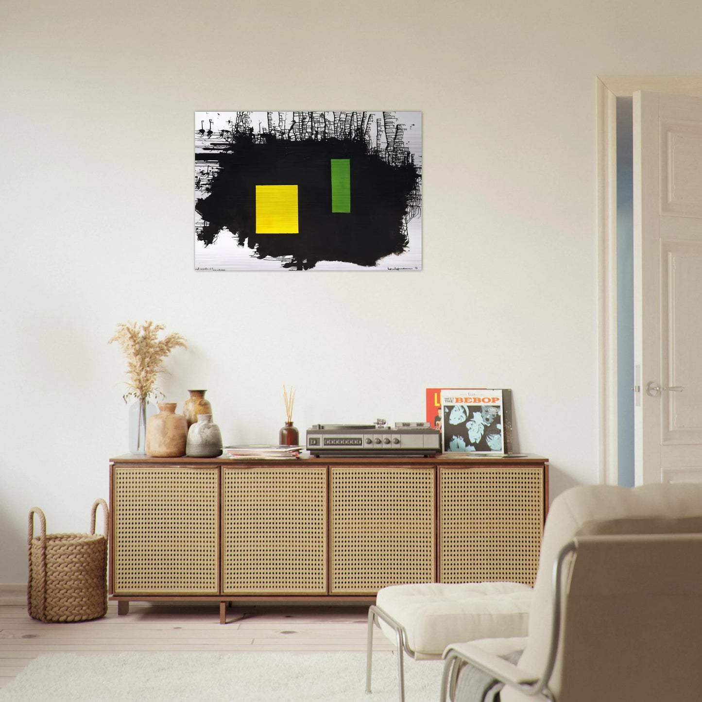 To J.F.K. - A Thousand Roots Did Die With Thee - Hans Hofmann Brushed Aluminum Print - 70x100 cm / 28x40 inches | Hans Hofmann Aluminum Print | Hans Hofmann Prints