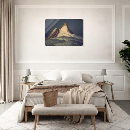 Isolation Peak, Rocky Mountains - 1930 - Lawren Harris Acrylic Print - 70x100 cm / 28x40″ inches | Lawren Harris Wall Art | Lawren Harris Prints