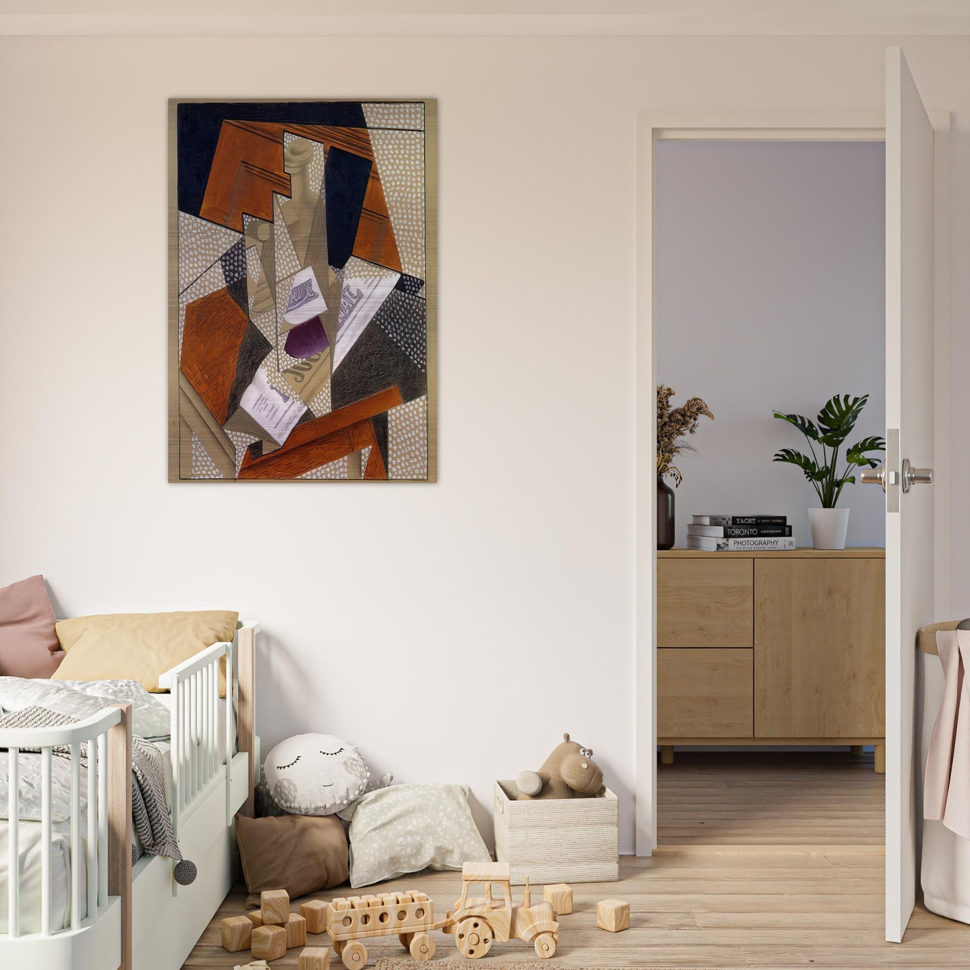 BOTTLE - Juan Gris Brushed Aluminum Print - 70x100 cm / 28x40 inches | Juan Gris Aluminum Print | Juan Gris Prints