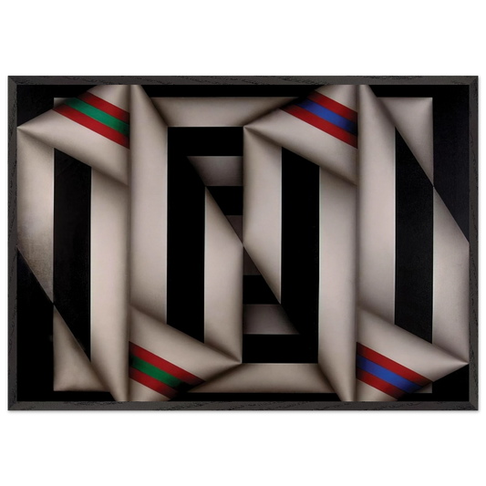 Omelemo II - 1981 - Omar Rayo 70x100 cm / 28x40 inches Framed Art Print – Black Wooden Frame