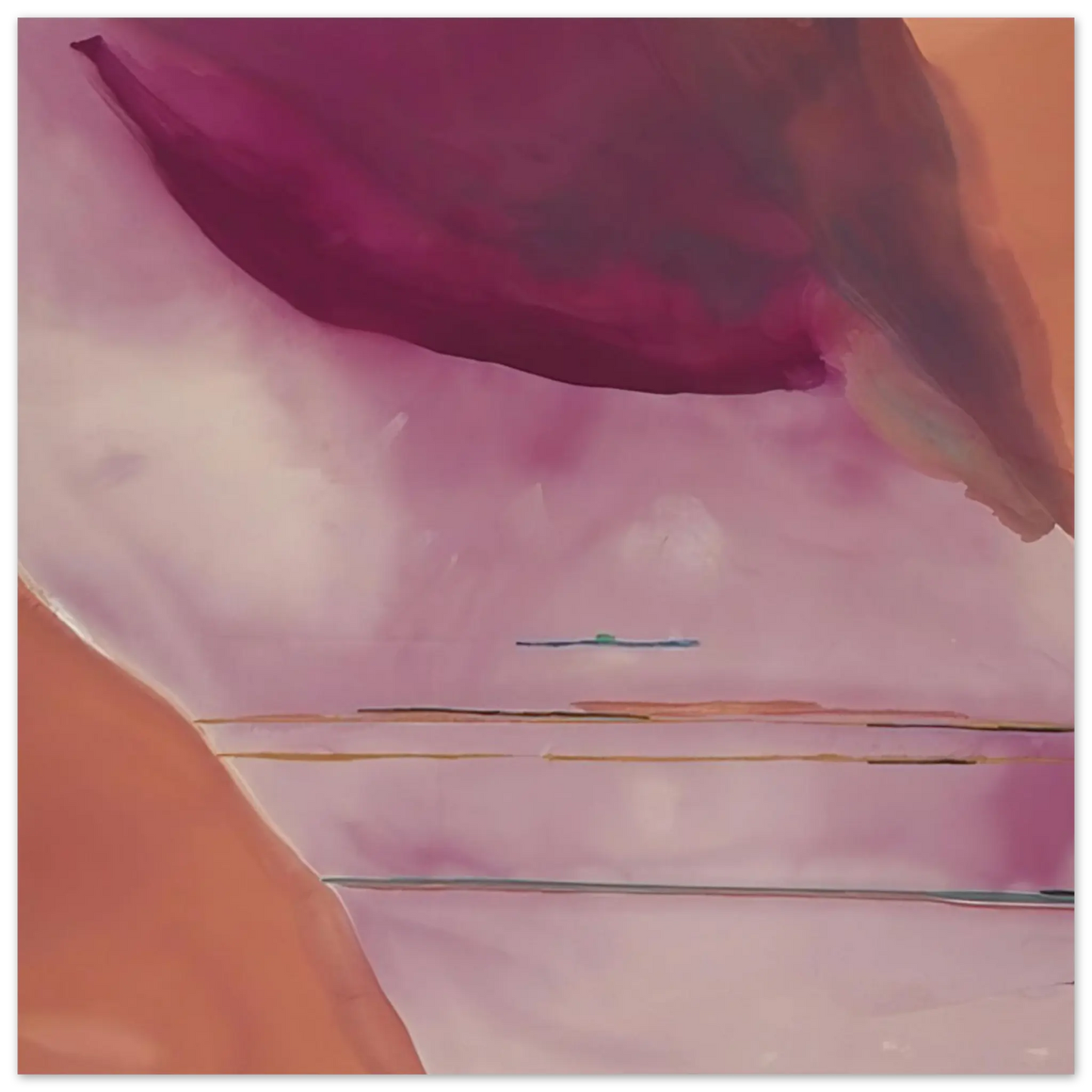 Helen Frankenthaler - Pendulum - 1972 Wall art - 27x35 cm / 11x14 Inches - Premium Wooden Framed Poster With Fine Art Paper - White frame