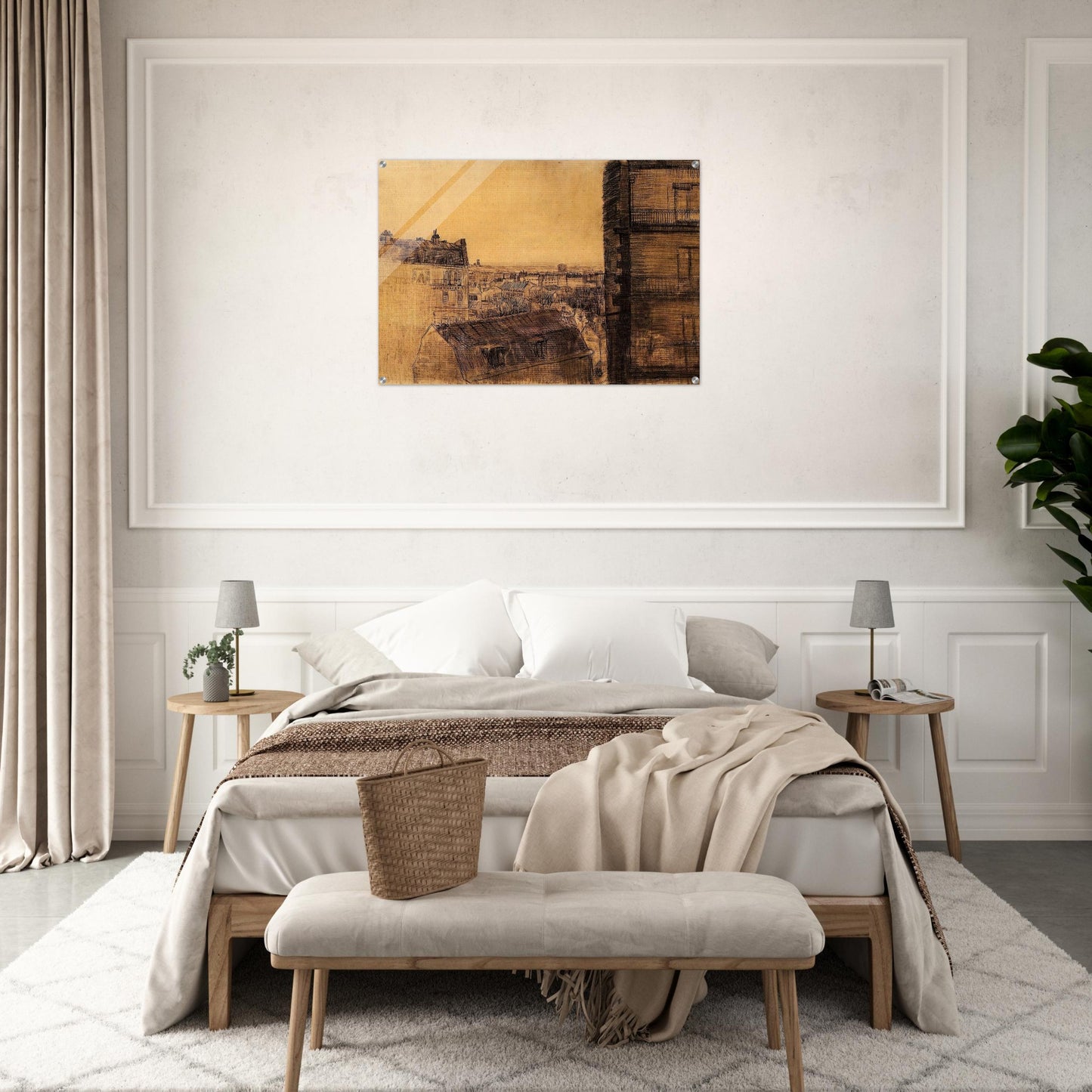 View from the Apartment in the Rue Lepic - Vincent van Gogh Acrylic Print - 70x100 cm / 28x40″ inches