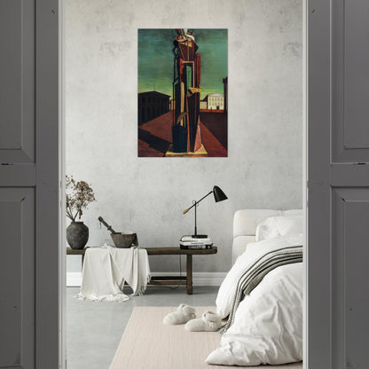 THE GREAT METAPHYSICIAN 1917 - Giorgio de Chirico Brushed Aluminum Print - 70x100 cm / 28x40 inches | Giorgio de Chirico Aluminum Print | Giorgio de Chirico Prints