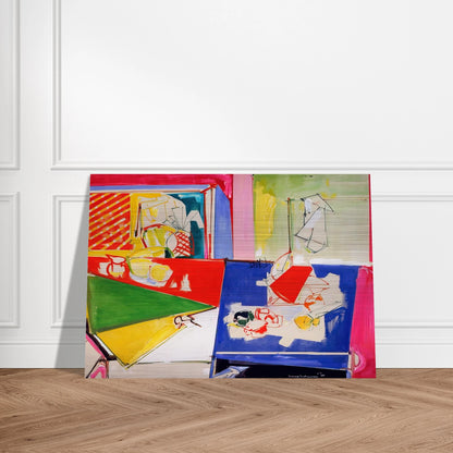 Magenta and Blue - Hans Hofmann Brushed Aluminum Print - 70x100 cm / 28x40 inches | Hans Hofmann Aluminum Print | Hans Hofmann Prints