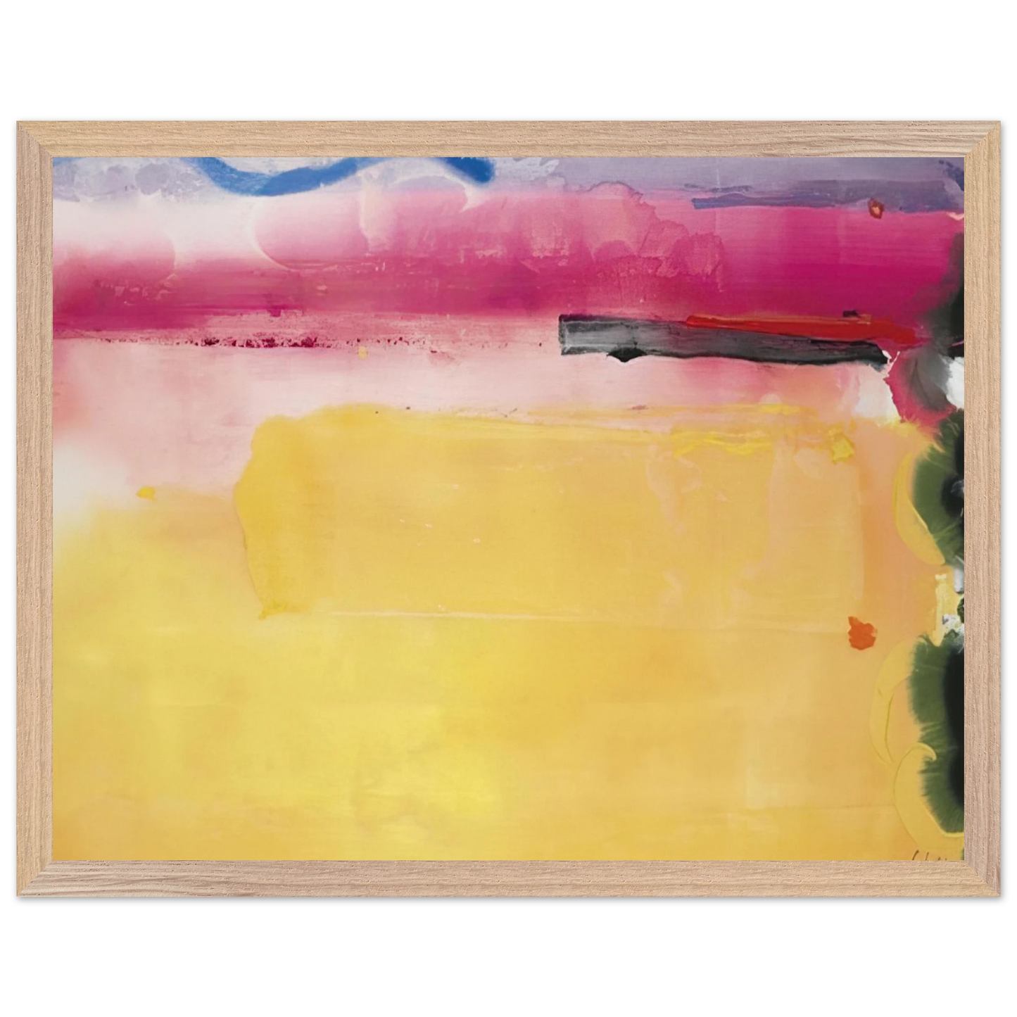 Helen Frankenthaler - Black-Eyed Susan - 1988 Wall art - 20x25 cm / 8x10 inches - Premium Wooden Framed Poster With Fine Art Paper-canvas - Wood frame