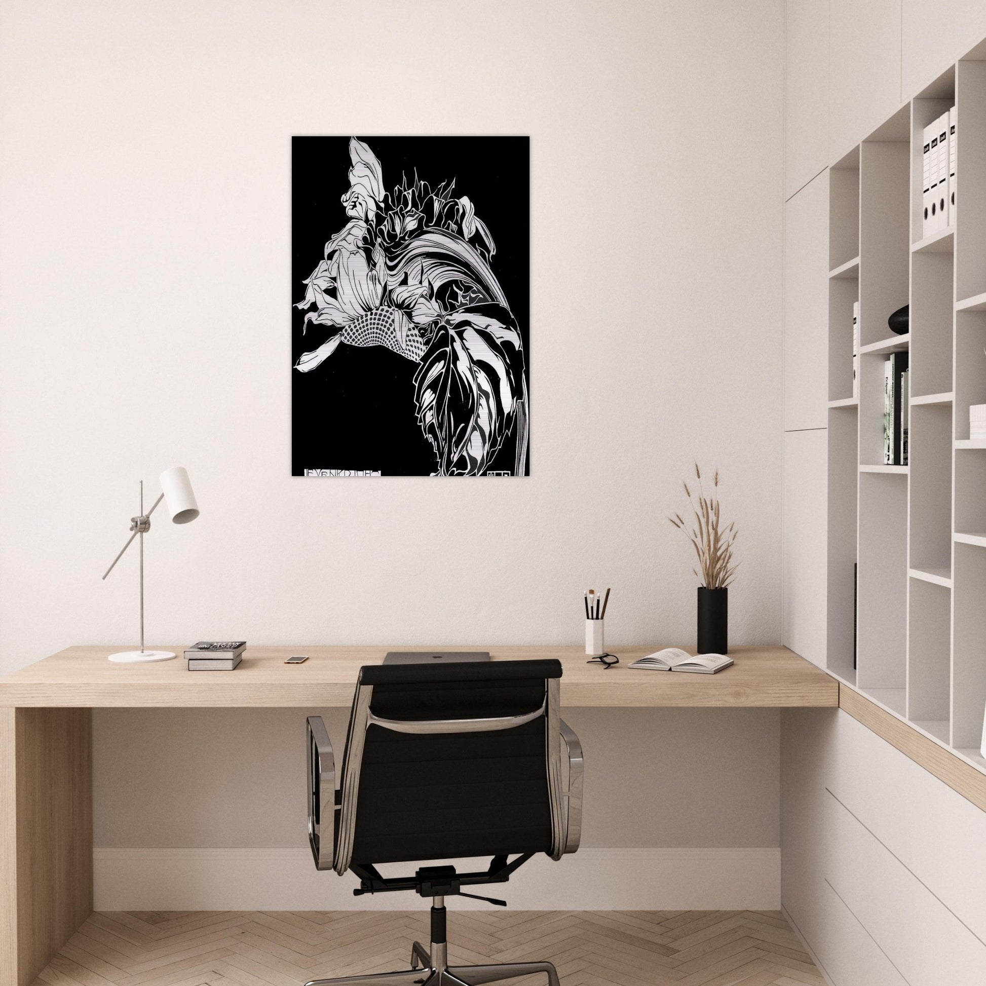 LIFE FORCE - MC Escher Brushed Aluminum Print - 70x100 cm / 28x40 inches | MC Escher Aluminum Print | MC Escher Prints