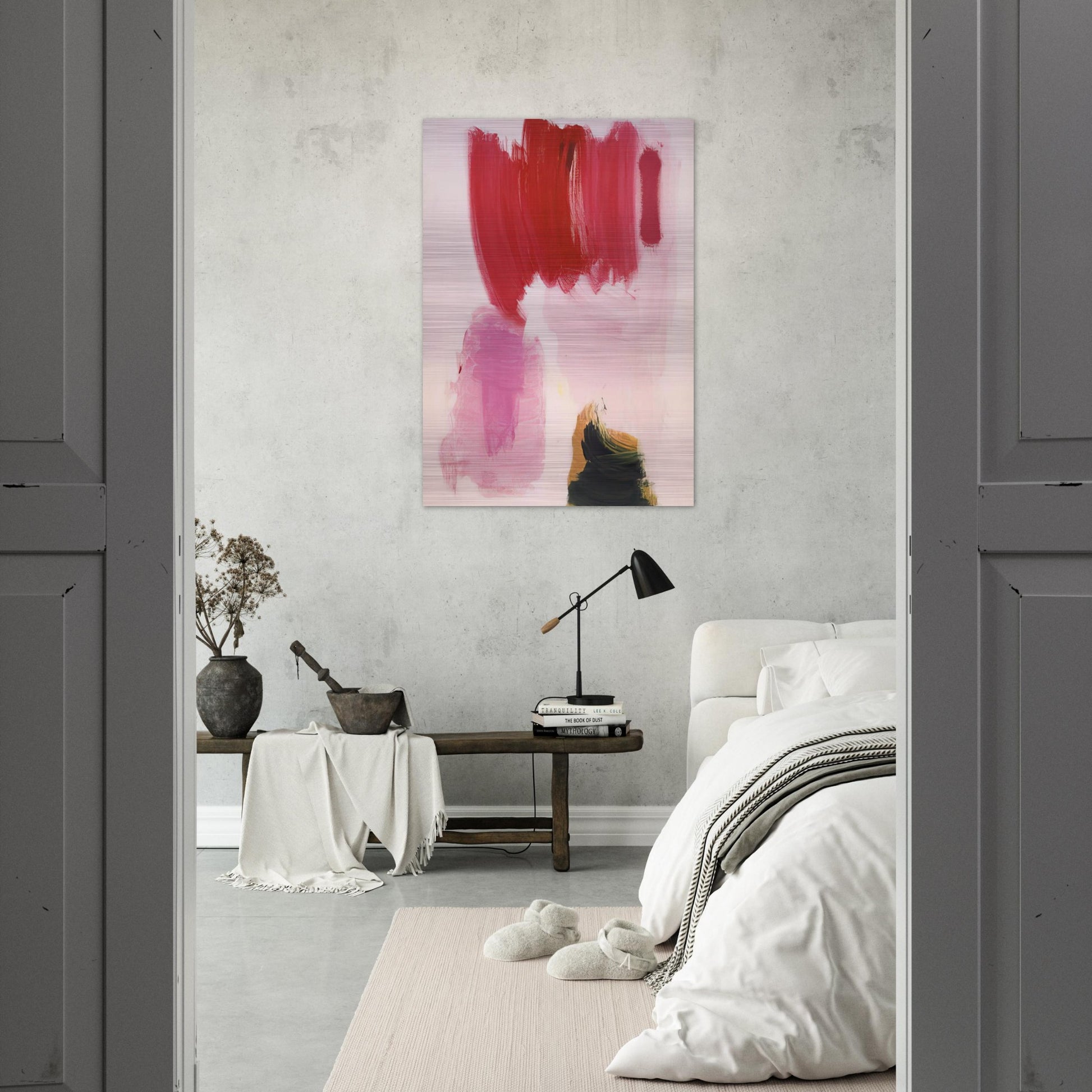 Delirious Pink - Hans Hofmann Brushed Aluminum Print - 70x100 cm / 28x40 inches | Hans Hofmann Aluminum Print | Hans Hofmann Prints