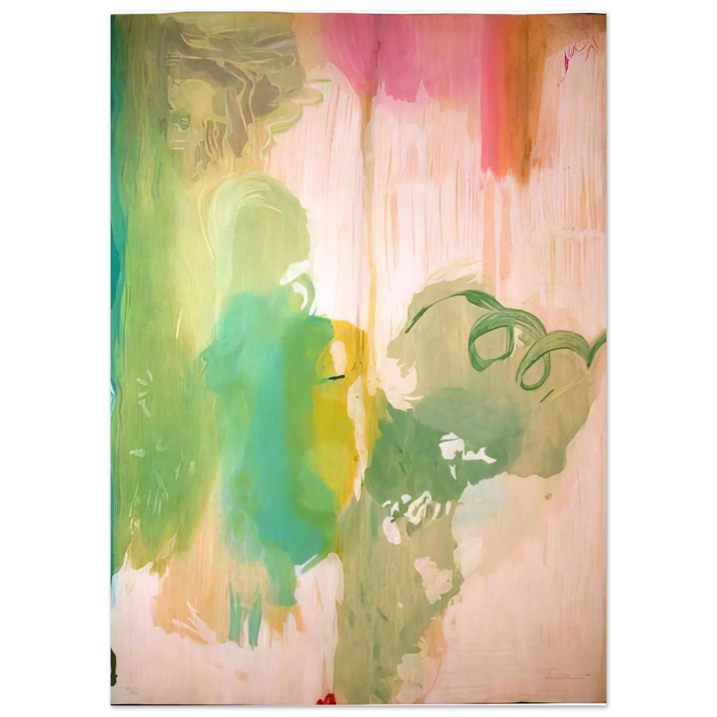 Helen Frankenthaler - Snow Pines - 2004 Wall art - A3 (29.7 x 42  cm) - Premium Wooden Framed Poster With Fine Art Paper-canvas - Black frame
