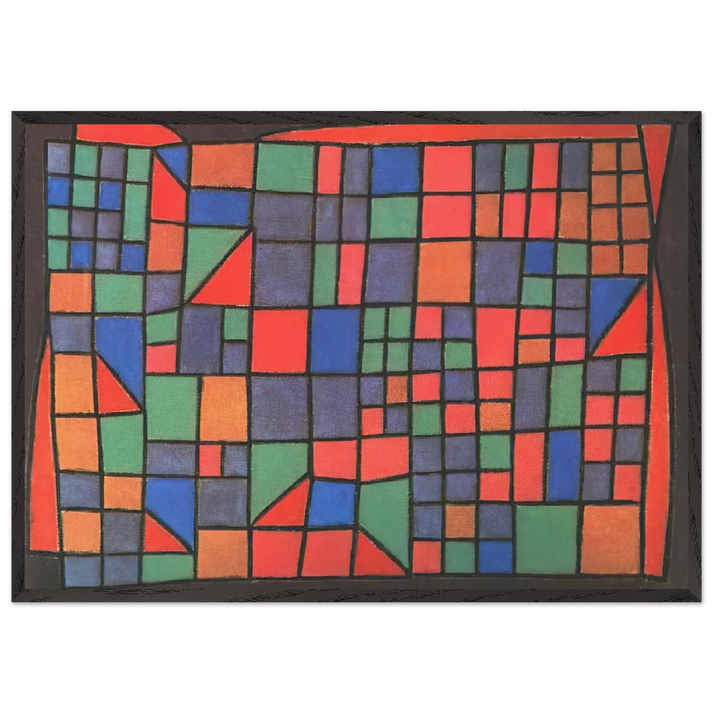 GLASS FACADE 1940 - Paul Klee 70x100 cm / 28x40 inches Framed Art Print – Black Wooden Frame