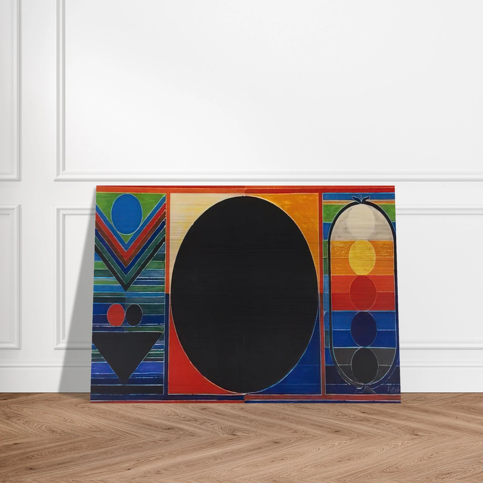Composition Geometrique - 2007 - S. H. Raza Brushed Aluminum Print - 70x100 cm / 28x40 inches | S. H. Raza Aluminum Print | S. H. Raza Prints