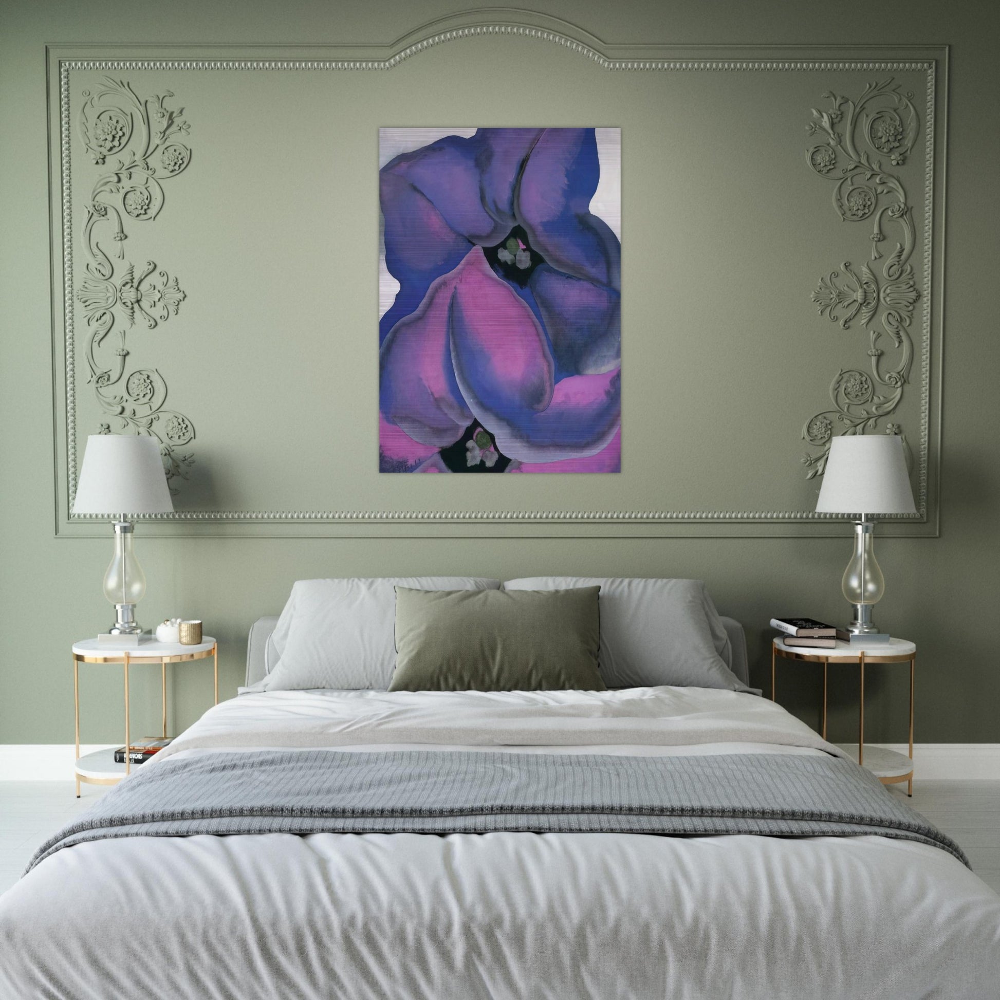 Purple Petunias - Georgia O'Keeffe Brushed Aluminum Print - 70x100 cm / 28x40 inches | Georgia O'Keeffe Aluminum Print | Georgia O'Keeffe Prints