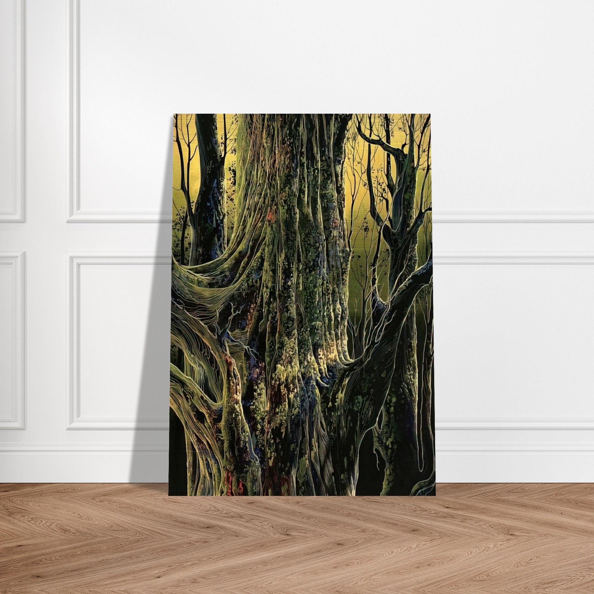 Ancient Tree - Eyvind Earle Brushed Aluminum Print - 70x100 cm / 28x40 inches | Eyvind Earle Aluminum Print | Eyvind Earle Prints
