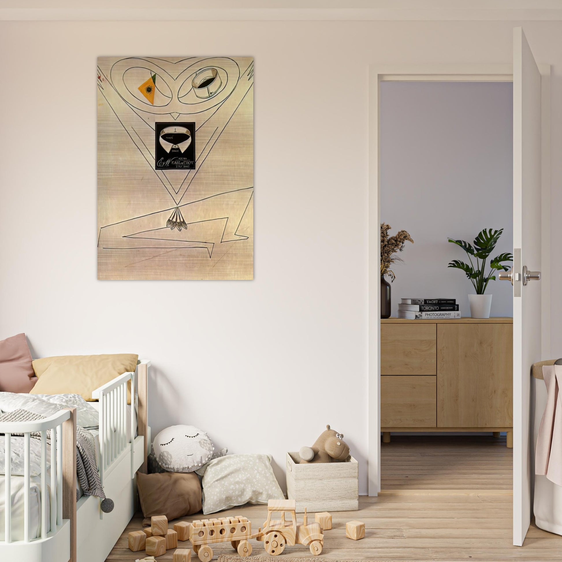 Dancing Owl - Max Ernst Brushed Aluminum Print - 70x100 cm / 28x40 inches | Max Ernst Aluminum Print | Max Ernst Prints