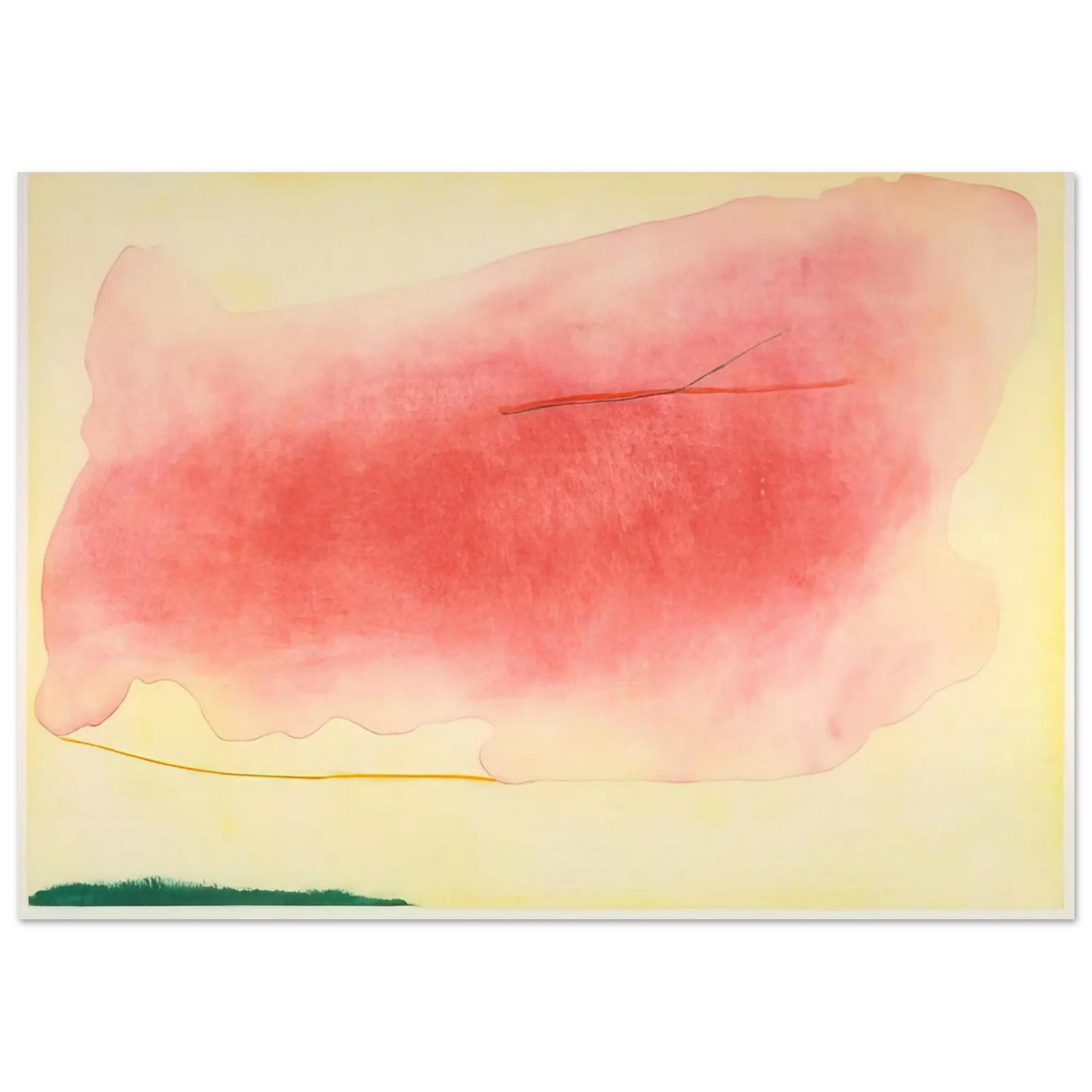 Helen Frankenthaler - Nepenthe - 1972 Wall art - A2 (42 x 59.4  cm) - Premium Wooden Framed Poster With Fine Art Paper - Wood frame