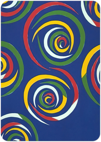 Cercles de Nuit - 1992 By Piero Dorazio Pack of 10 Post Cards | Piero Dorazio Post Cards | A6 (10.5 x 14.8 cm) - 4.1 x 5.8 inches