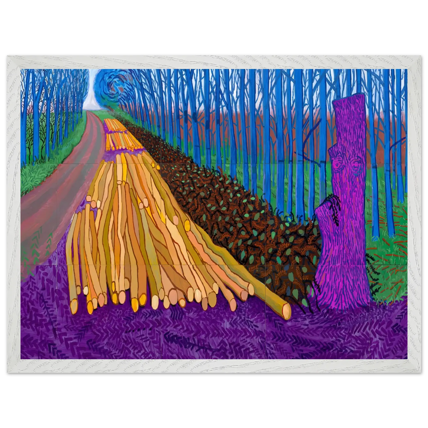 David Hockney - David Hockney Wall art - 45x60 cm / 18x24 Inches - Premium Wooden Framed Poster With Fine Art Paper - Wood frame