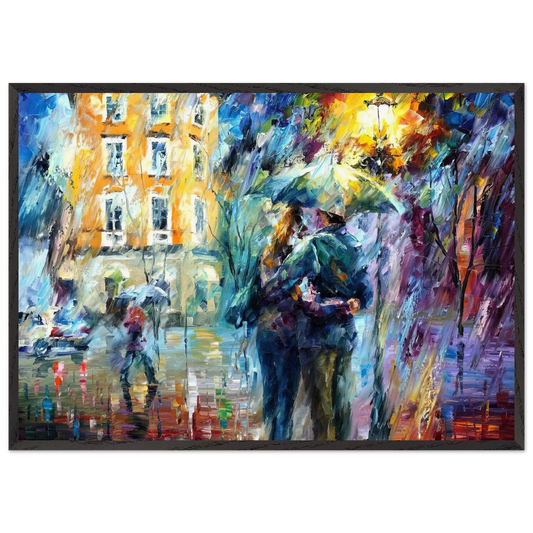 Leonid Afremov N30 - Leonid Afremov 70x100 cm / 28x40 inches Framed Art Print – Black Wooden Frame