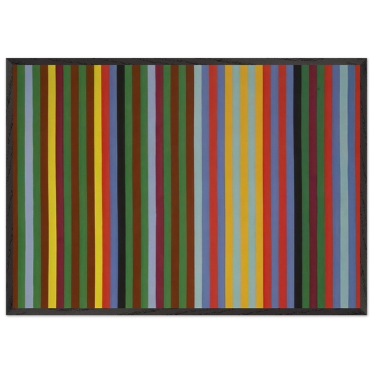 Circus Sounds - 1967 - Gene Davis 70x100 cm / 28x40 inches Framed Art Print – Black Wooden Frame