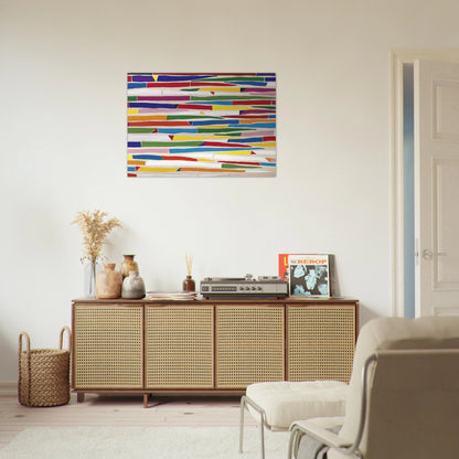Composite - Color Field Painting - Piero Dorazio Brushed Aluminum Print - 70x100 cm / 28x40 inches | Piero Dorazio Aluminum Print | Piero Dorazio Prints