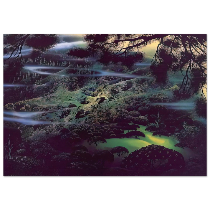 Symphonic Fantasy - Eyvind Earle Brushed Aluminum Print - 70x100 cm / 28x40 inches | Eyvind Earle Aluminum Print | Eyvind Earle Prints