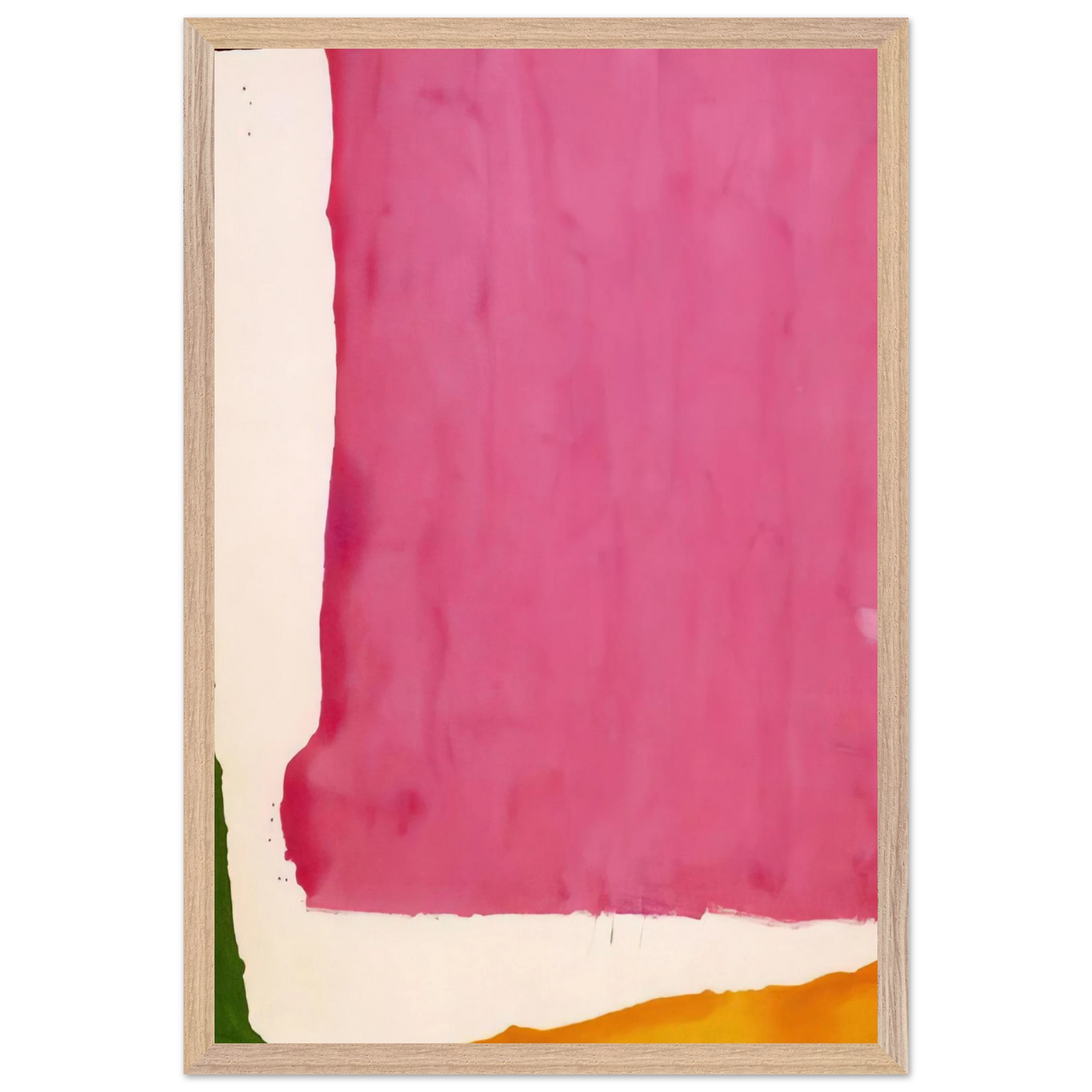 Helen Frankenthaler - Mauve District - 1966 Wall art - 30x45 cm / 12x18 inches - Premium Wooden Framed Poster With Fine Art Paper-canvas - White frame
