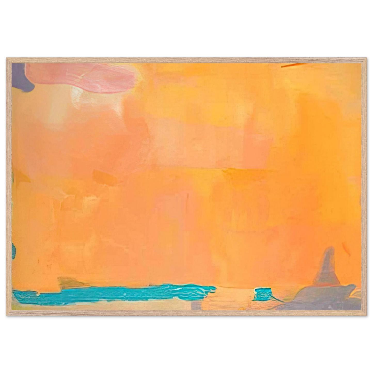 Helen Frankenthaler - Royal Fireworks - 1975 Wall art - A3 (29.7 x 42  cm) - Premium Wooden Framed Poster With Fine Art Paper-canvas - White frame