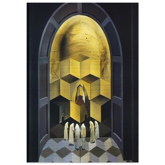 SKULL OF ZURBARAN - Salvador Dali Brushed Aluminum Print - 70x100 cm / 28x40 inches | Salvador Dali Aluminum Print | Salvador Dali Prints