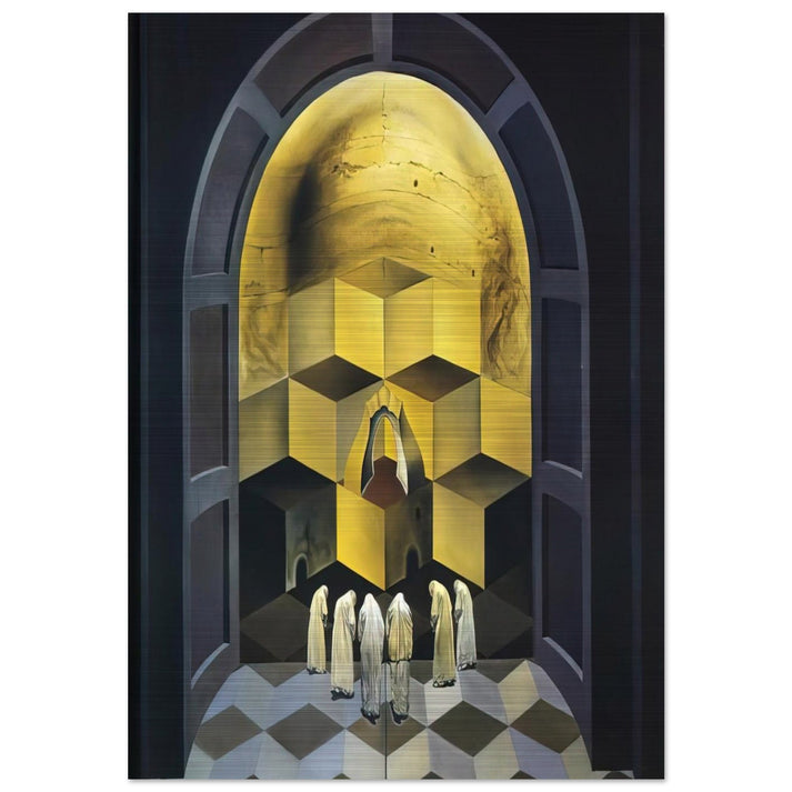SKULL OF ZURBARAN - Salvador Dali Brushed Aluminum Print - 70x100 cm / 28x40 inches | Salvador Dali Aluminum Print | Salvador Dali Prints