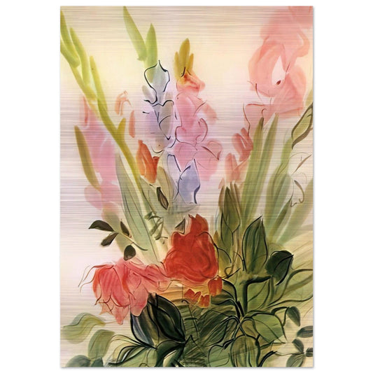 GLADIOLI 1942 - Raoul Dufy Brushed Aluminum Print - 70x100 cm / 28x40 inches | Raoul Dufy Aluminum Print | Raoul Dufy Prints