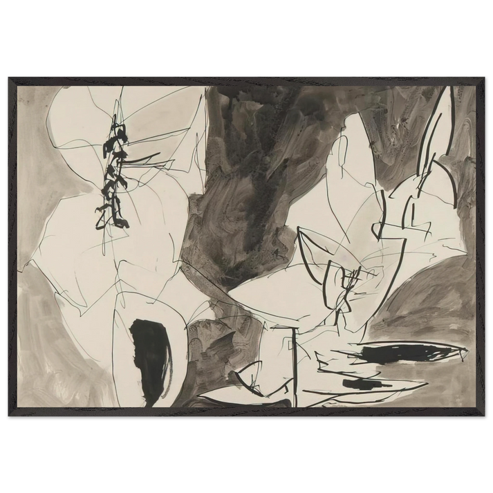 Leap Frog - 1952 - Gene Davis 70x100 cm / 28x40 inches Framed Art Print – Black Wooden Frame