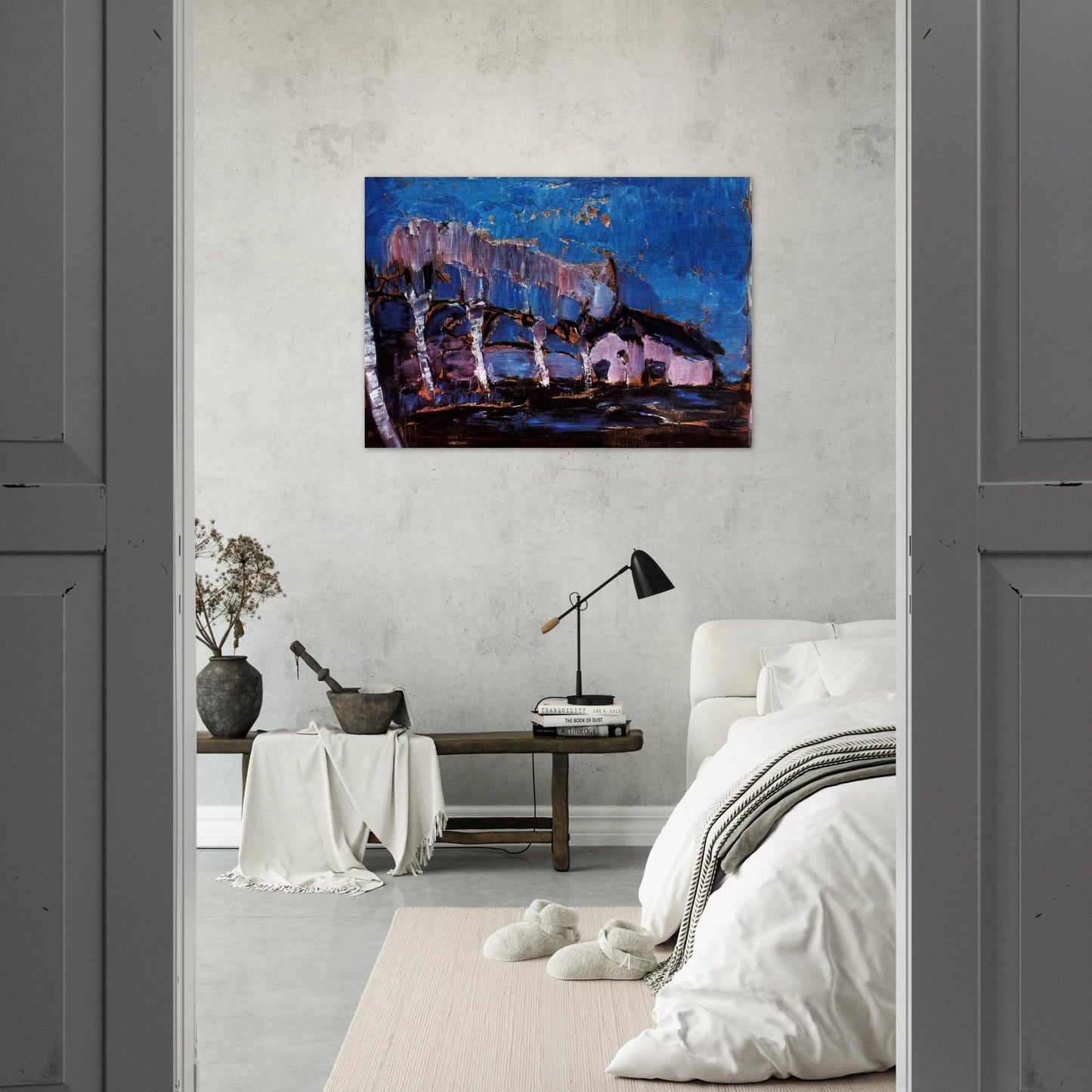 Evening landscape - Piet Mondrian Brushed Aluminum Print - 70x100 cm / 28x40 inches | Piet Mondrian Aluminum Print | Piet Mondrian Prints