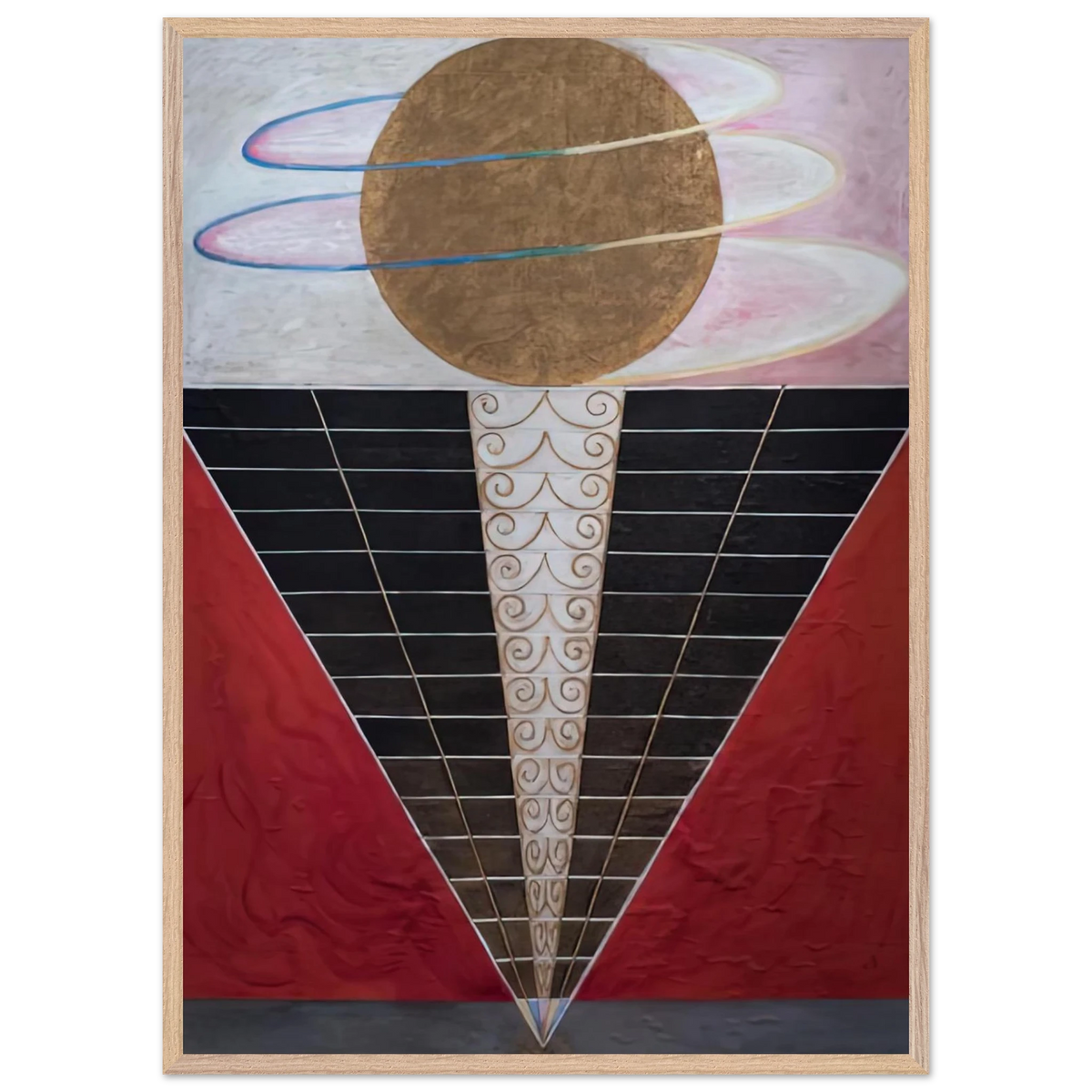 Hilma af Klint - ALTARPIECE NO 2 1915 Wall art - 70x100 cm / 28x40 inches - Premium Wooden Framed Poster With Fine Art Paper-canvas - Wood frame